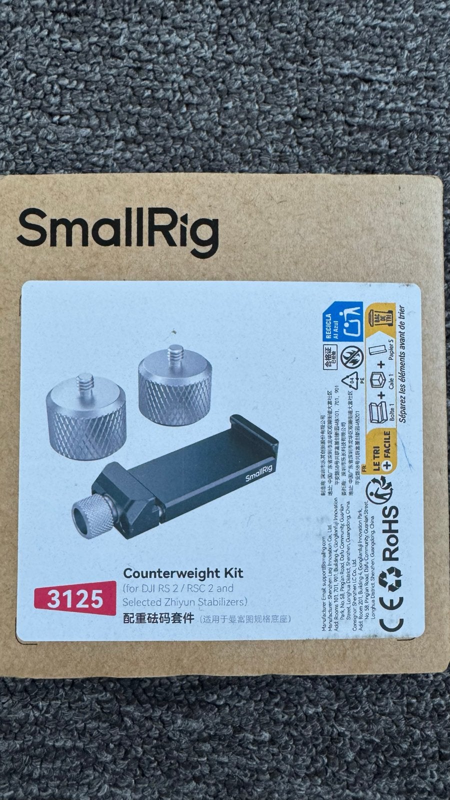 SmallRig Counterweight Kit 3125, SmallRig, Overige typen, Ophalen of Verzenden, Nieuw