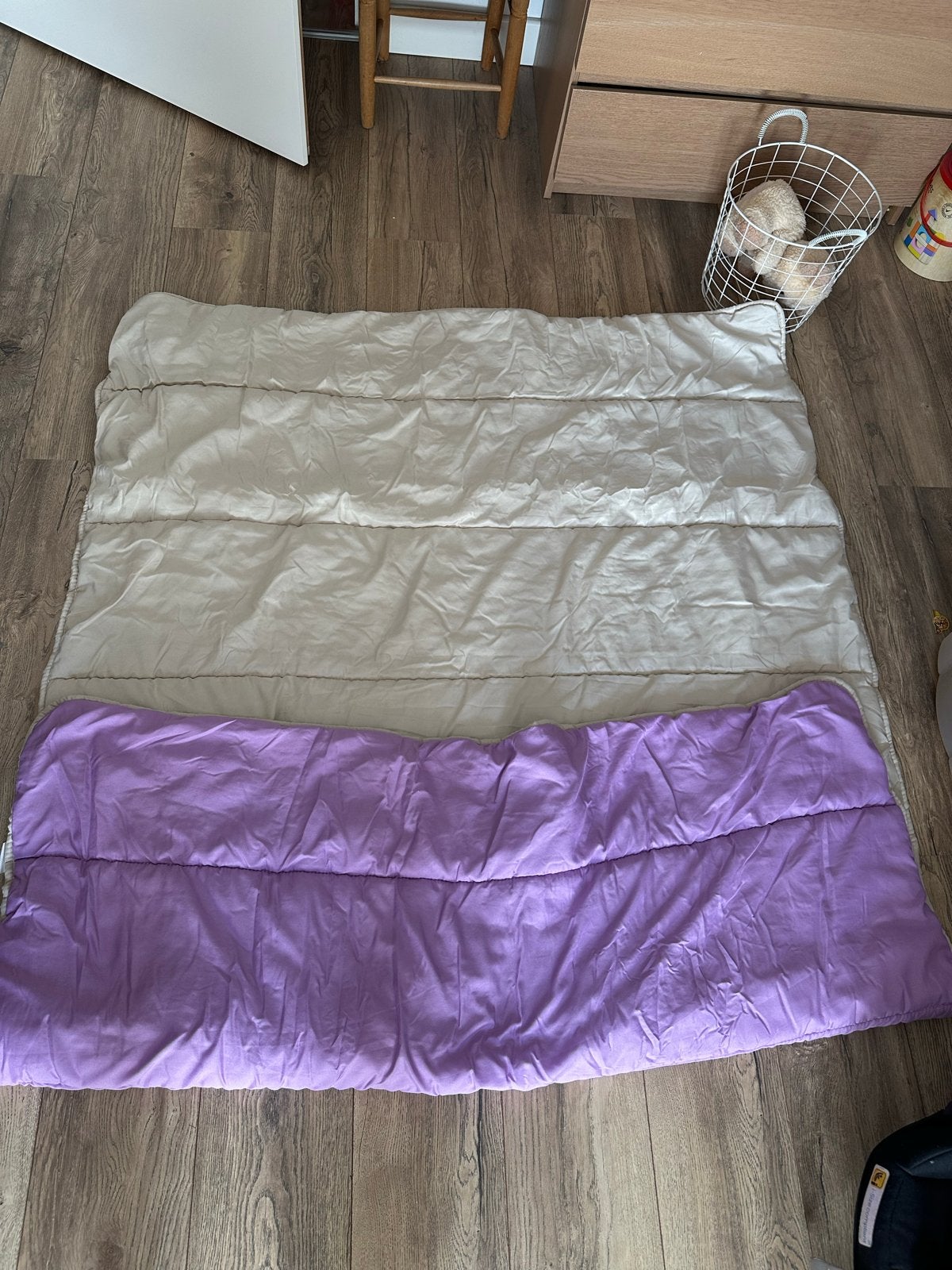 Zelesta beddengoed - beige/paars, Ophalen, Eenpersoons, Beige, Dekbedovertrek