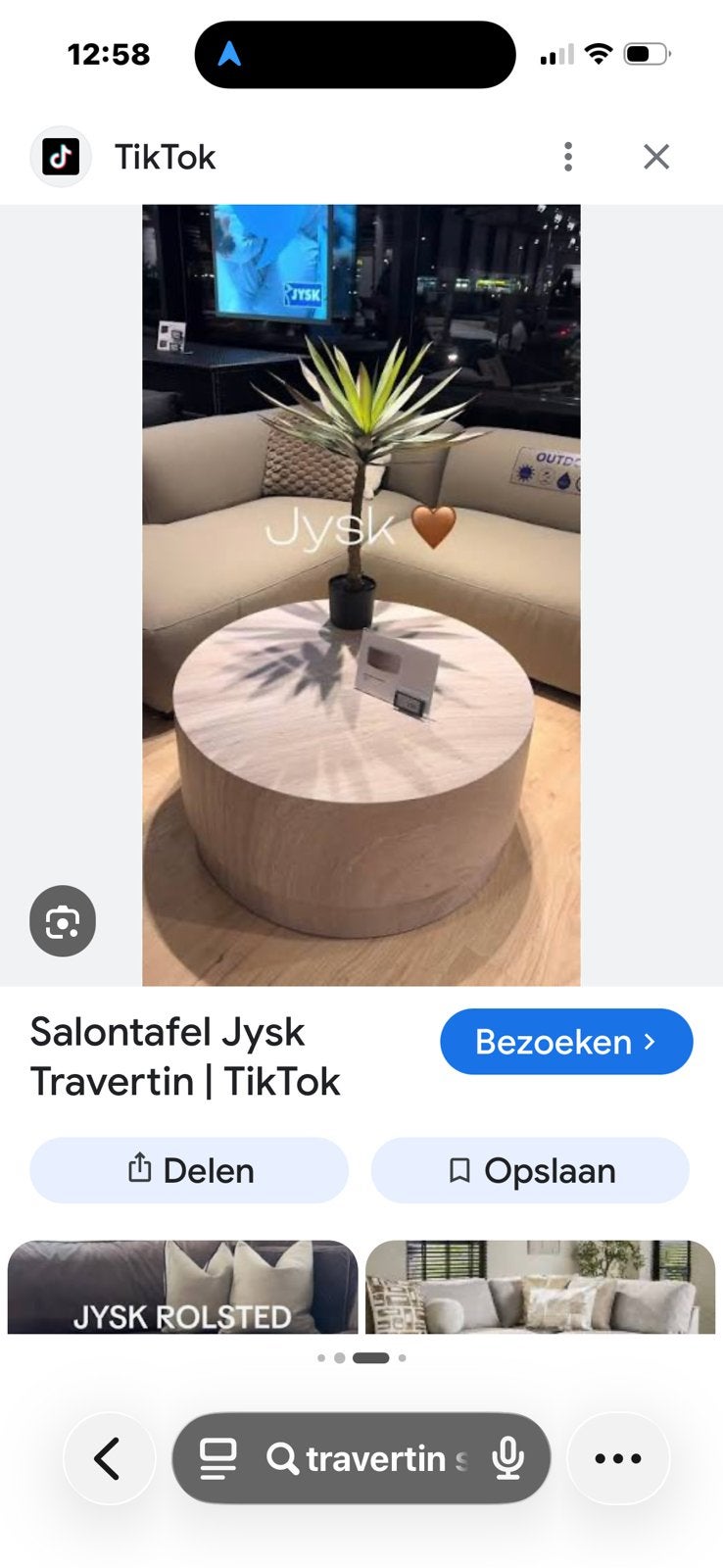 Jysk tafel gezocht, Ophalen of Verzenden, Zo goed als nieuw, Rond