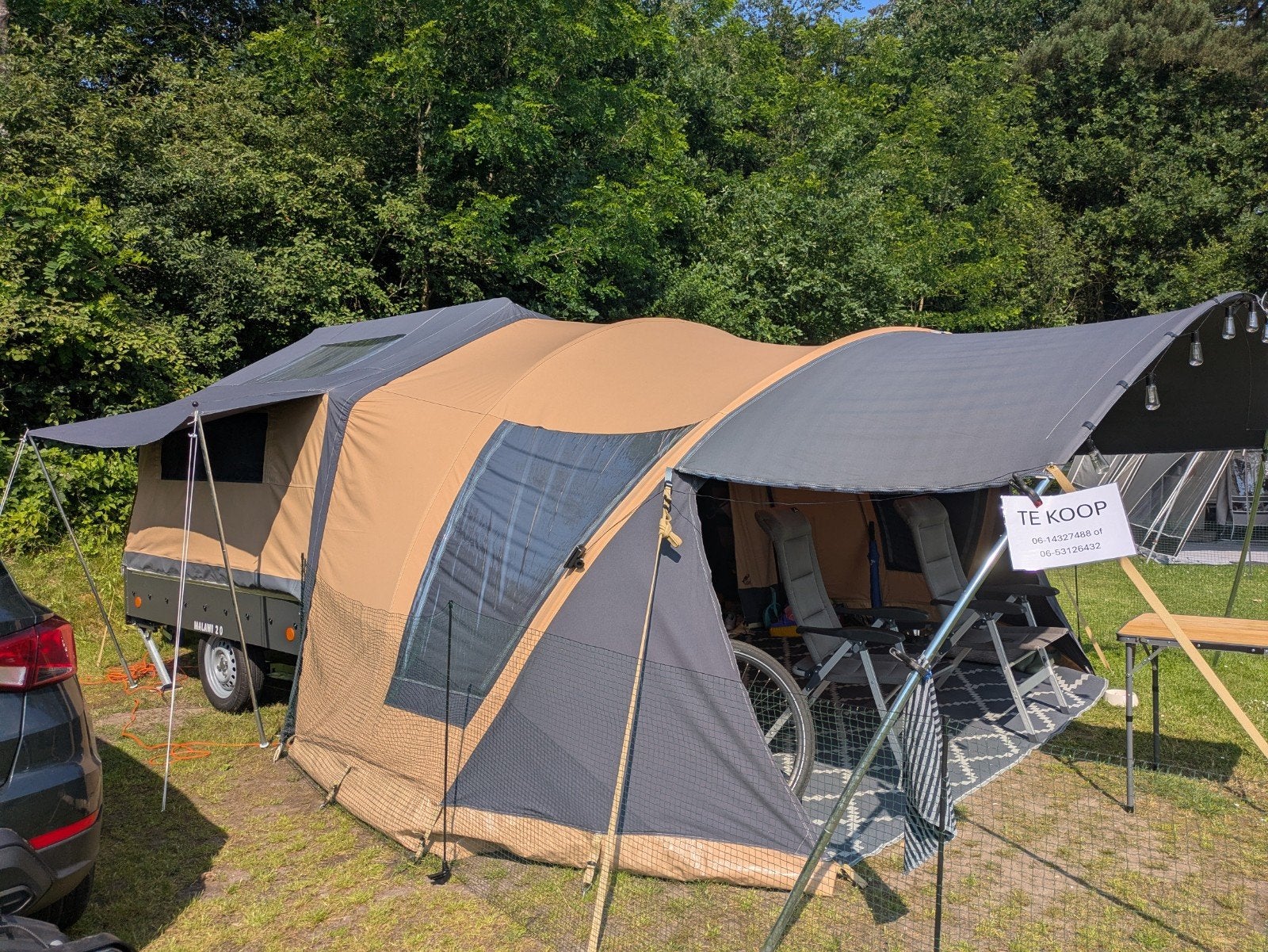 Cabanon Malawi 2.0  2024 vouwwagen:, Caravans en Kamperen, Vouwwagens, Ophalen, Beige, Tot en met 2, Cabanon