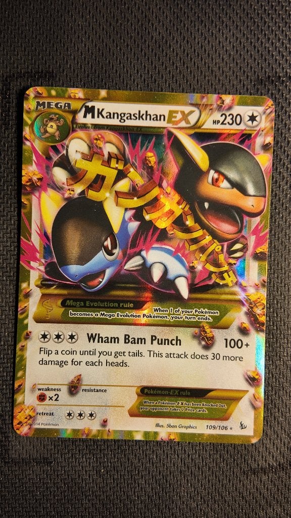 M Kangaskhan-EX 109 Flashfire | Pokemon kaart, Ophalen, Losse kaart, Foil