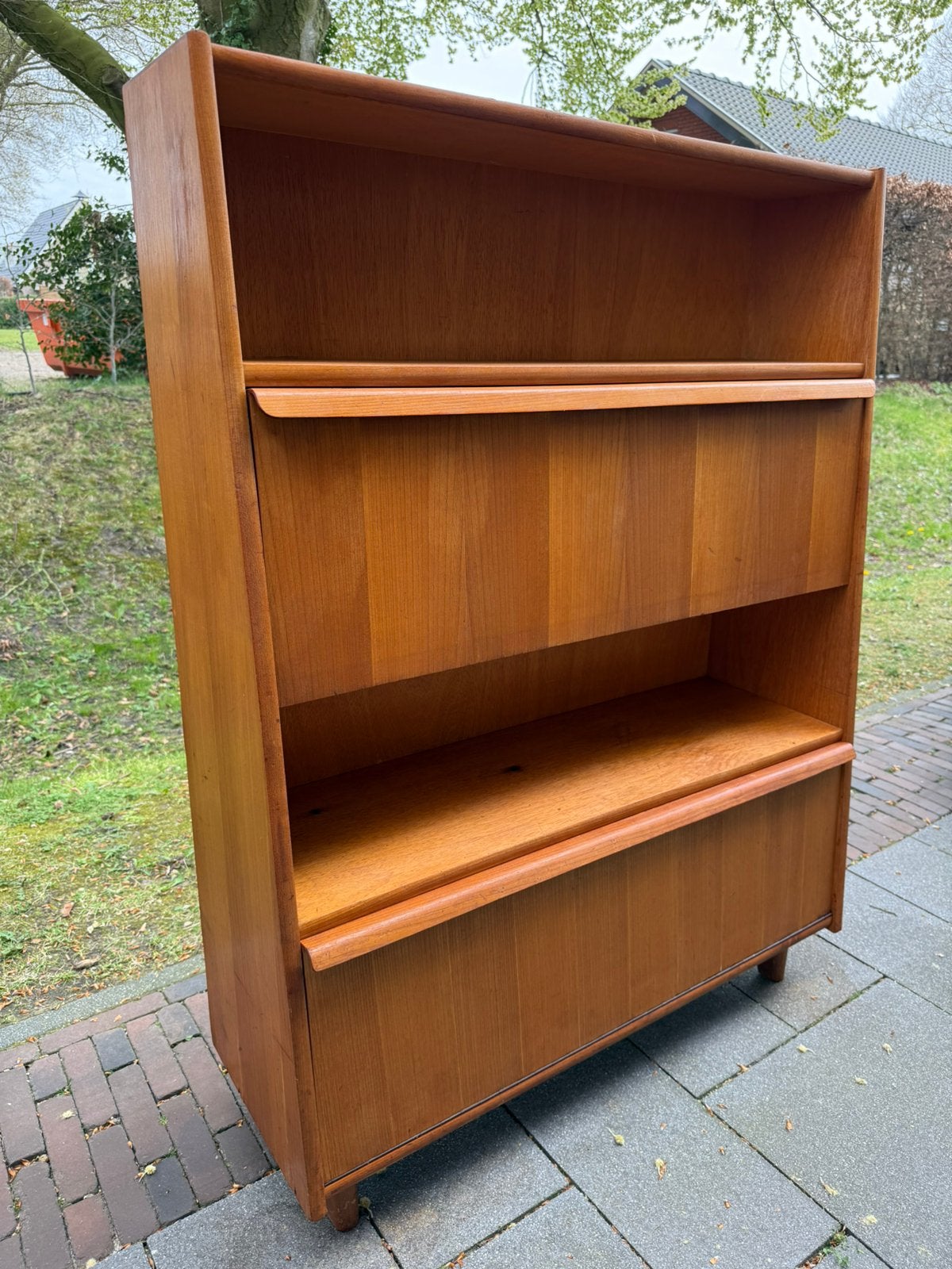 Pastoe stijl secretaire, Ophalen, Teakhout, Scandinavisch, 50 tot 100 cm