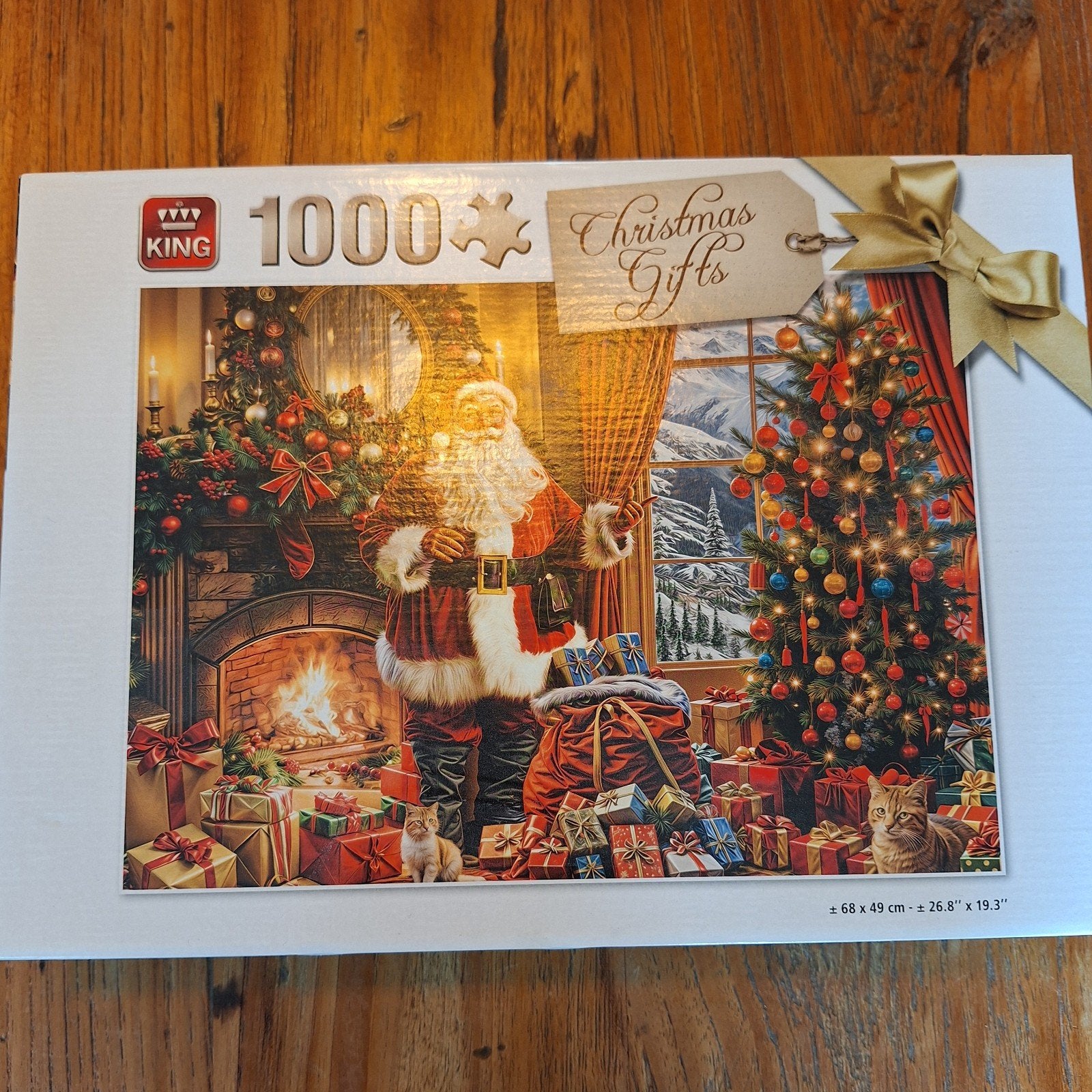 King Legpuzzel 1000 stukjes kerst, Ophalen of Verzenden, 500 t/m 1500 stukjes, Nieuw, Legpuzzel