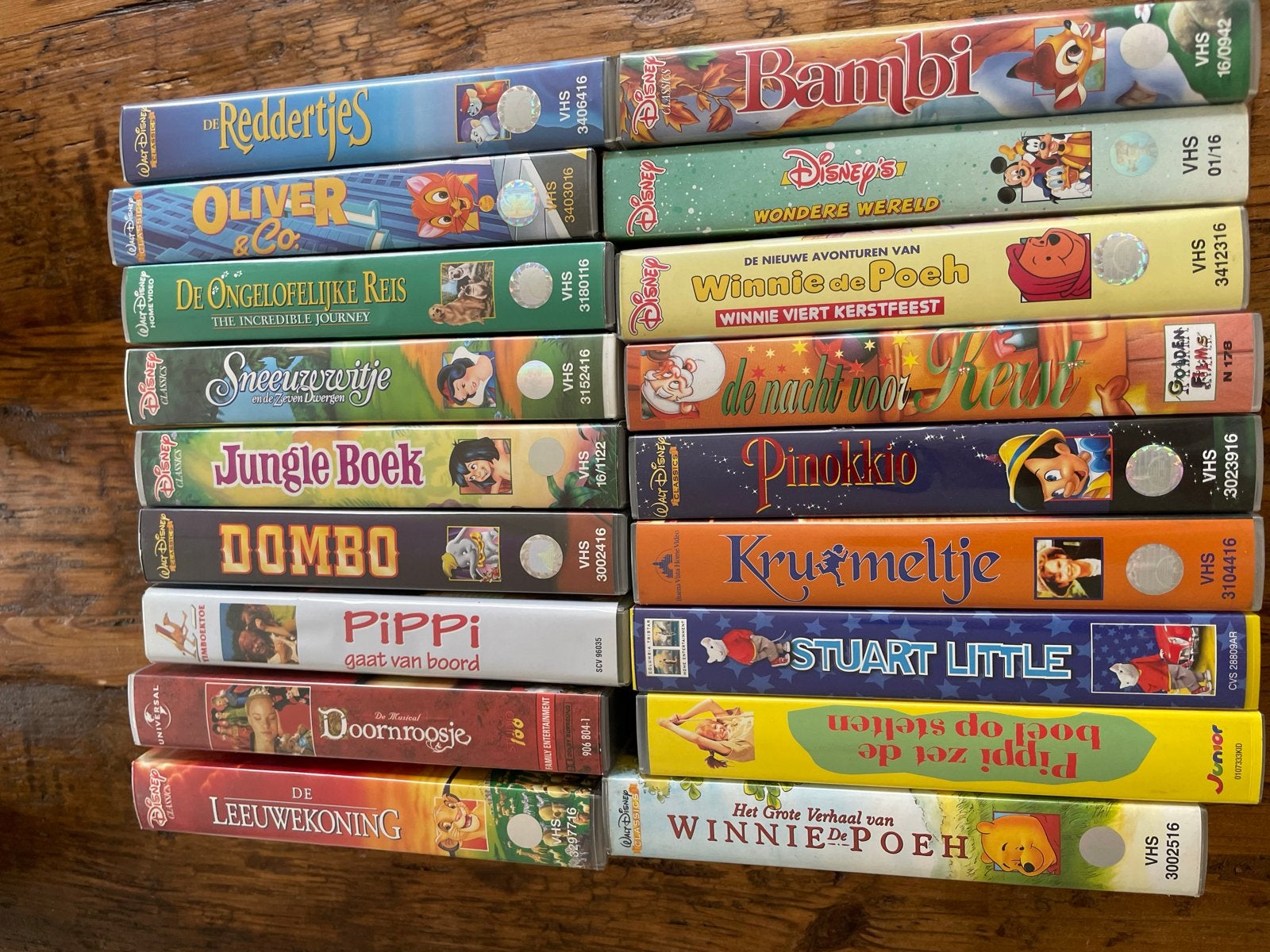 18 Walt Disney en andere videobanden VHS - Grote collectie, Ophalen, Gebruikt, Animatie, Alle leeftijden