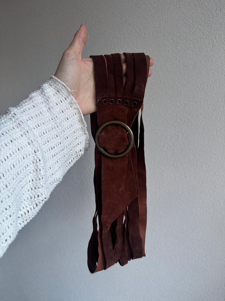 Versace Jeans Couture western stijl bruin echt leren riem, 80 tot 90 cm, Echt leder, Versace, Tailleriem