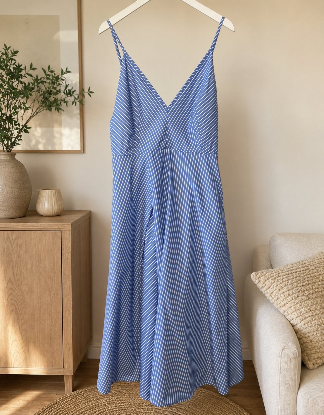 COS gestreepte zomerjurk maat 44, Kleding | Dames, Blauw, Maat 42/44 (L), Ophalen of Verzenden, Zo goed als nieuw