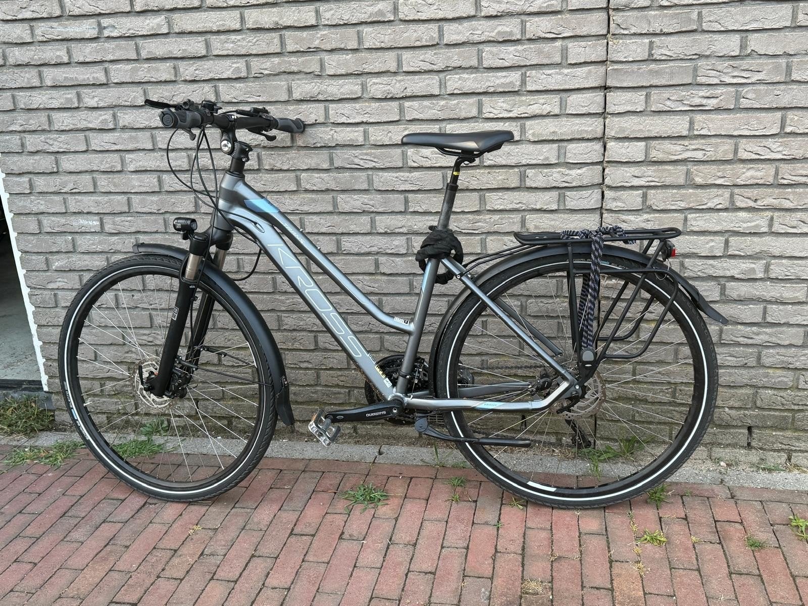 Kross Trekkingfiets als nieuw, maat L, Fietsen en Brommers, Overige merken, Versnellingen, Zo goed als nieuw, Schijfrem