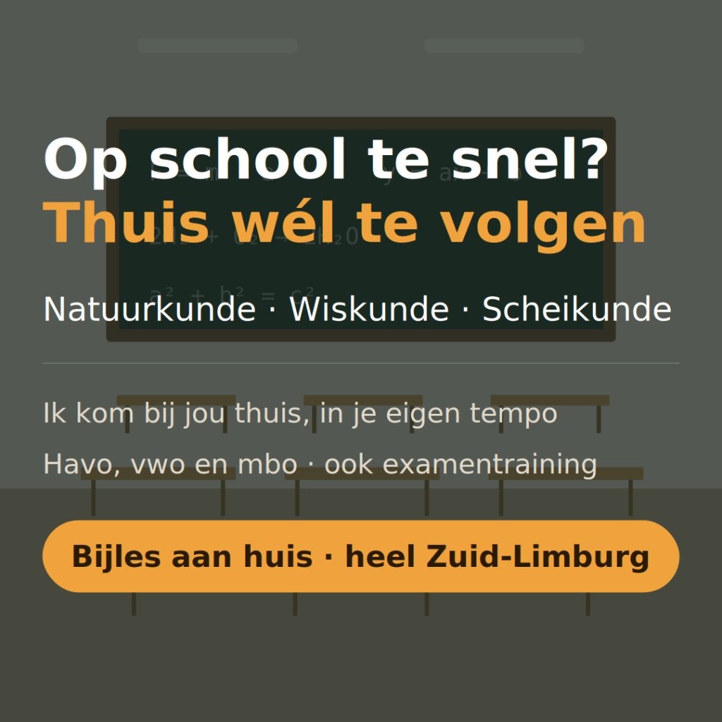 Bijles Wiskunde, Natuurkunde & Scheikunde, Bijles