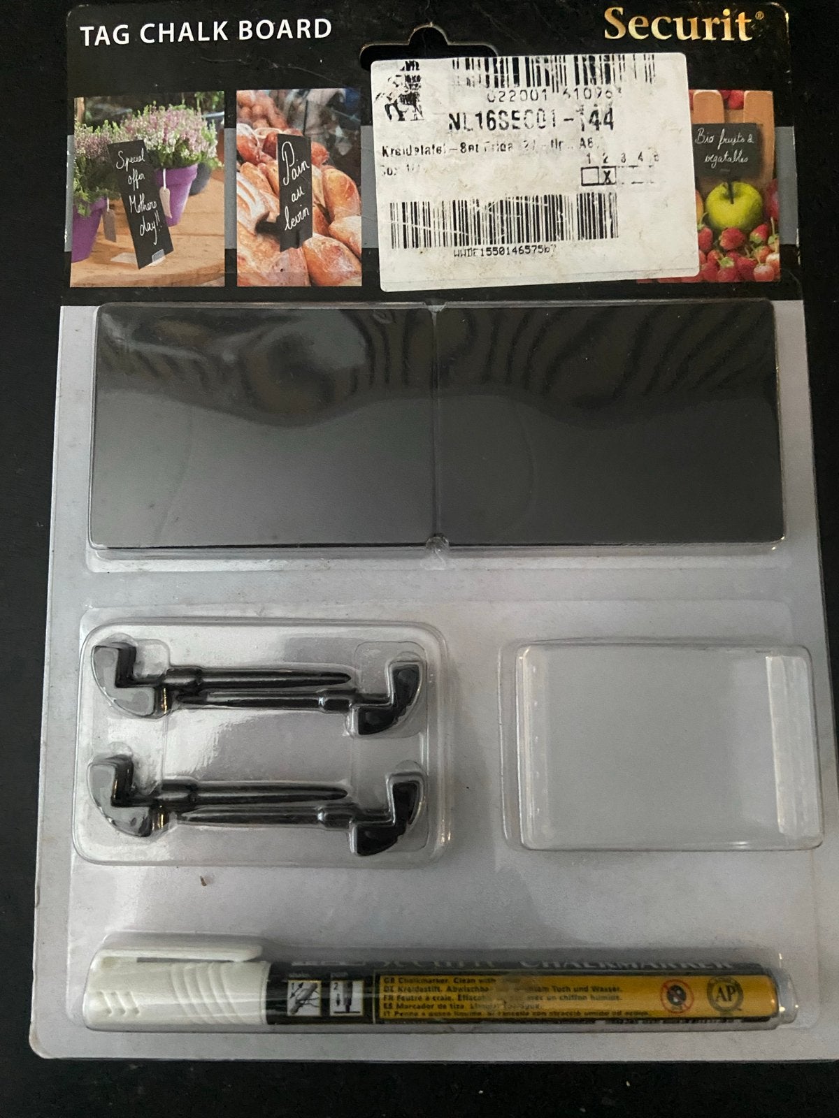 Securit Tag Krijtbord Set met Krijtstift en Houders - nieuw, Ophalen of Verzenden, Nieuw, Overige typen