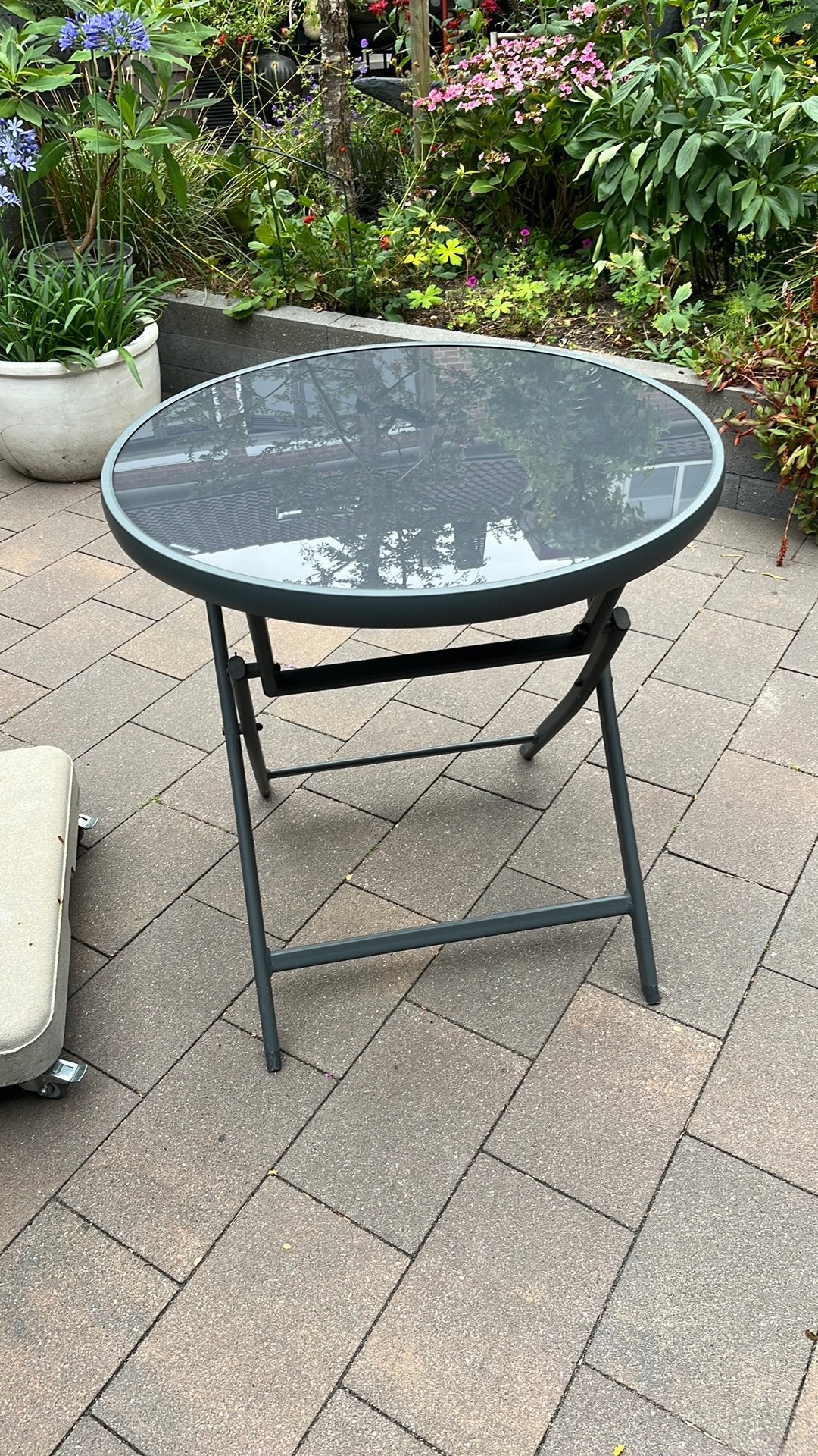 Mooie tuintafel, Tuin en Terras, Ophalen, Zo goed als nieuw, Rechthoekig, Aluminium