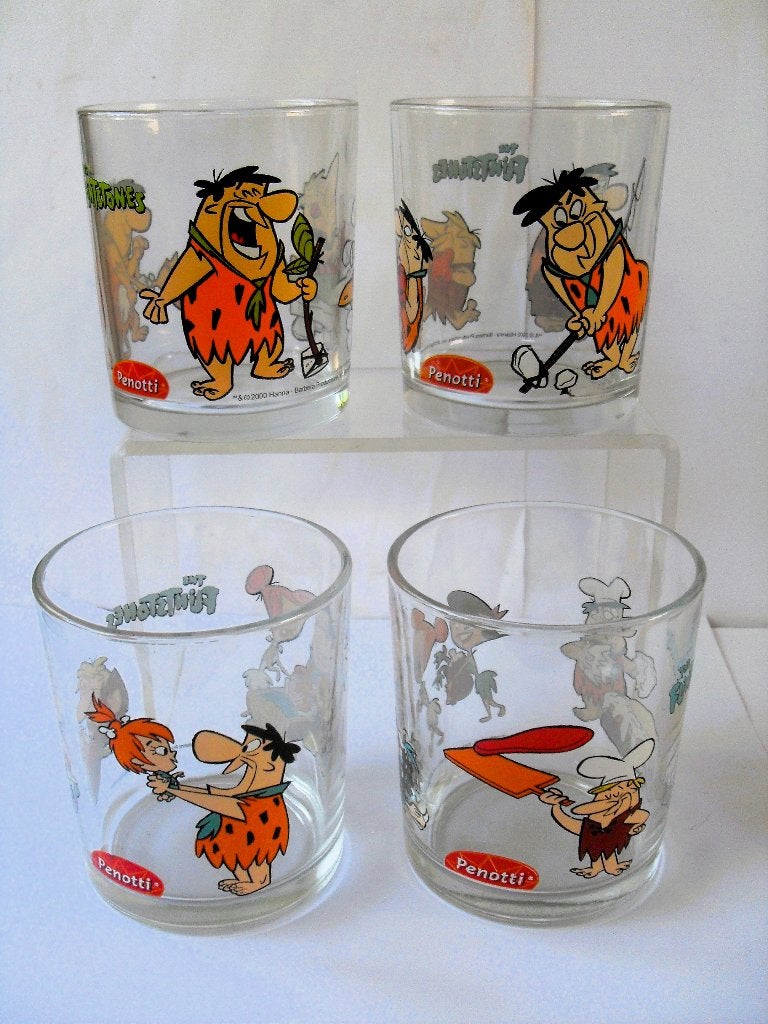 The Flintstones Glazen Set (1), Verzamelen, Ophalen of Verzenden, Overige figuren, Zo goed als nieuw, Gebruiksvoorwerp