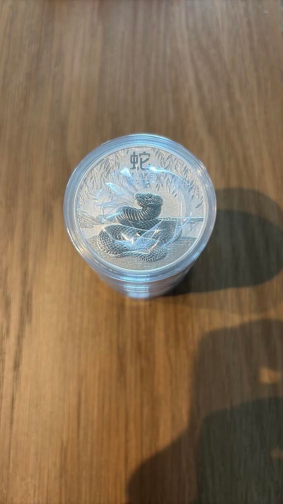€85 ps, Halve rol 2025 year of the snake 1 ounce (10 stuks), Ophalen of Verzenden, Zilver