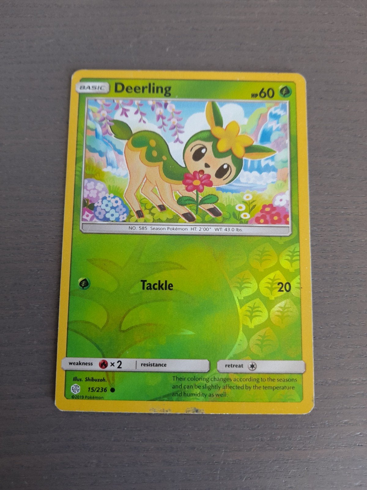 cosmic eclipse 15/236 deerling reverse, Ophalen of Verzenden, Gebruikt, Losse kaart, Foil