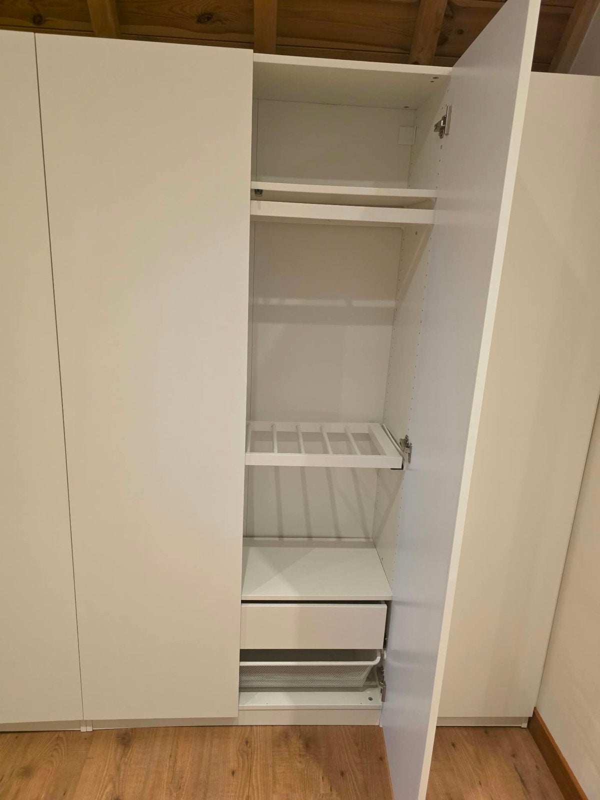 PAX kast 100x35x201 cm met Forsand deuren en interieur, Ophalen, Gebruikt, 200 cm of meer, 50 tot 100 cm