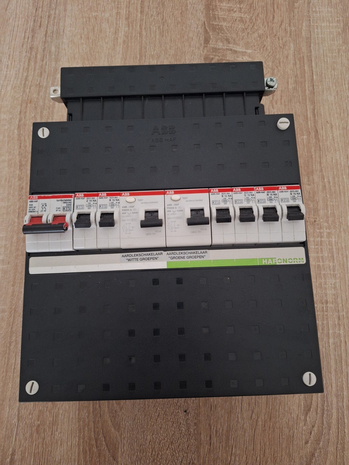 ABB HAF Groepenkast met Aardlekschakelaars en Automaten, Ophalen of Verzenden, Gebruikt, ABB, Groepenkast