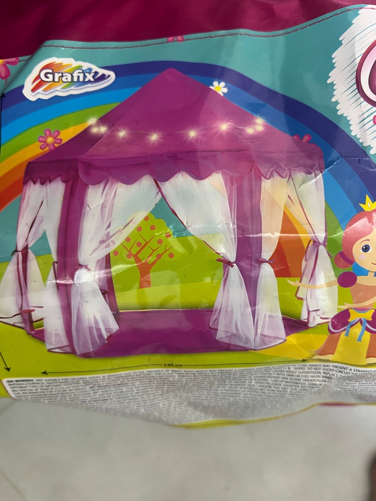 Grafix Prinsessen Speeltent - Roze/Paars, Ophalen, Gebruikt