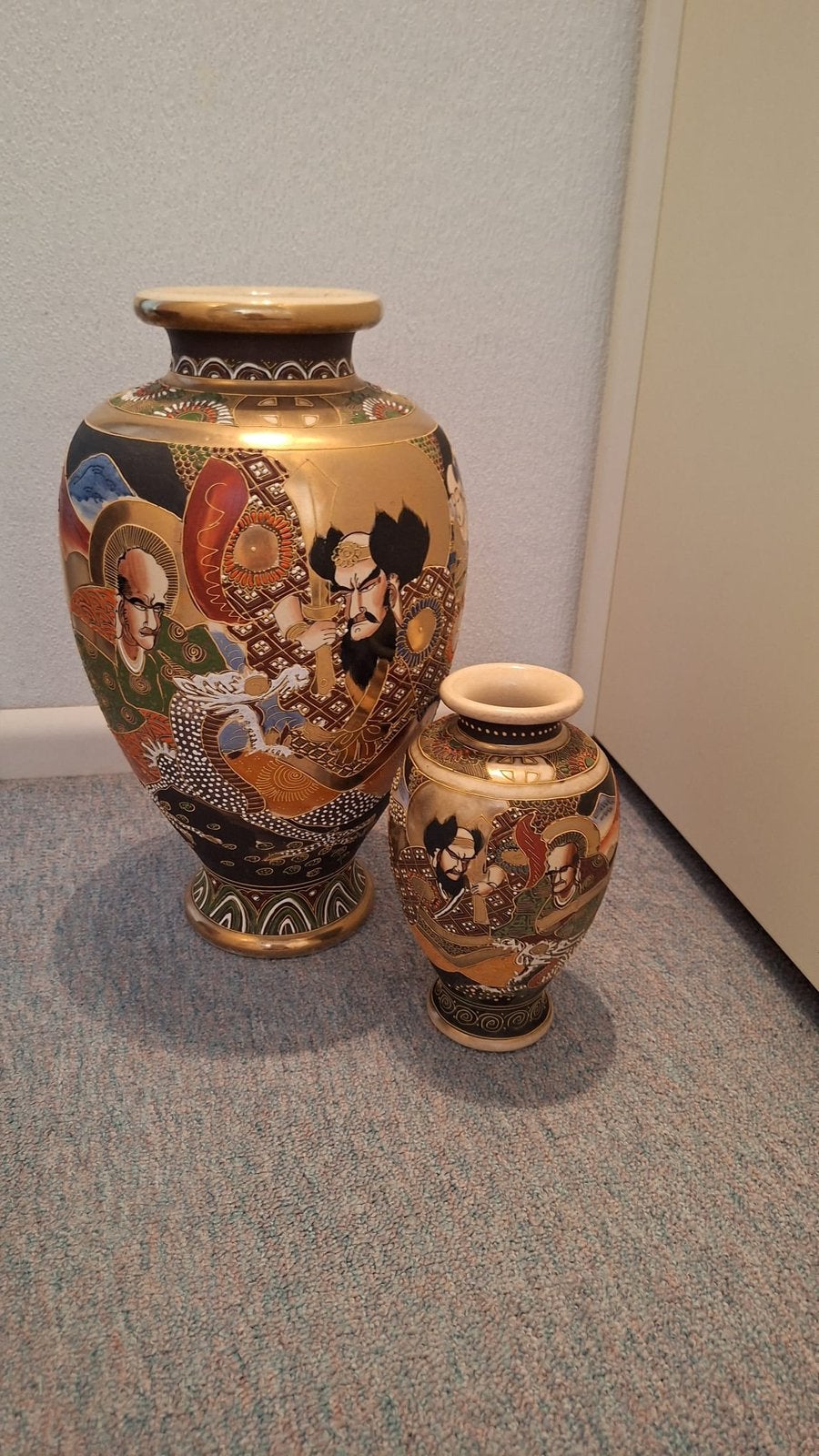 Japanse Satsuma vazen 2 stuks, Ophalen of Verzenden