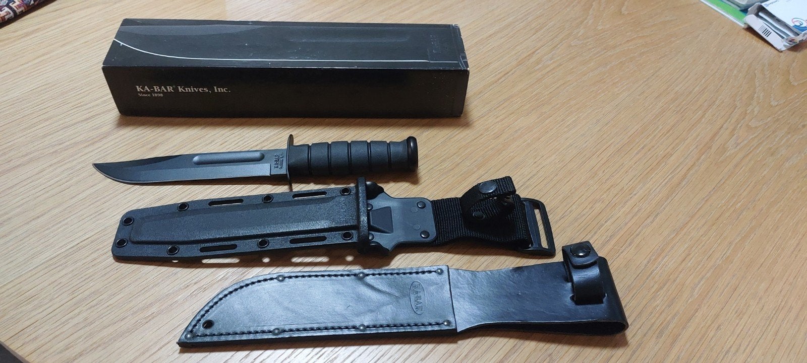 KA-BAR USMC 1211, nieuw in doos, met extra schede, Ophalen of Verzenden, Overige soorten, Amerika, Mes of Dolk