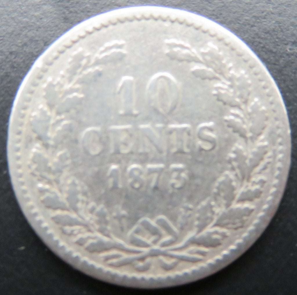 10 Cent 1873, Postzegels en Munten, Munten | Nederland, Koning Willem III, Verzenden, Zilver, 10 cent
