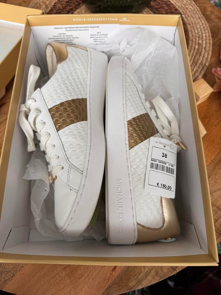 Michael Kors Colby sneakers – maat 38 zgan, Ophalen of Verzenden, Zo goed als nieuw, Wit, Sneakers of Gympen