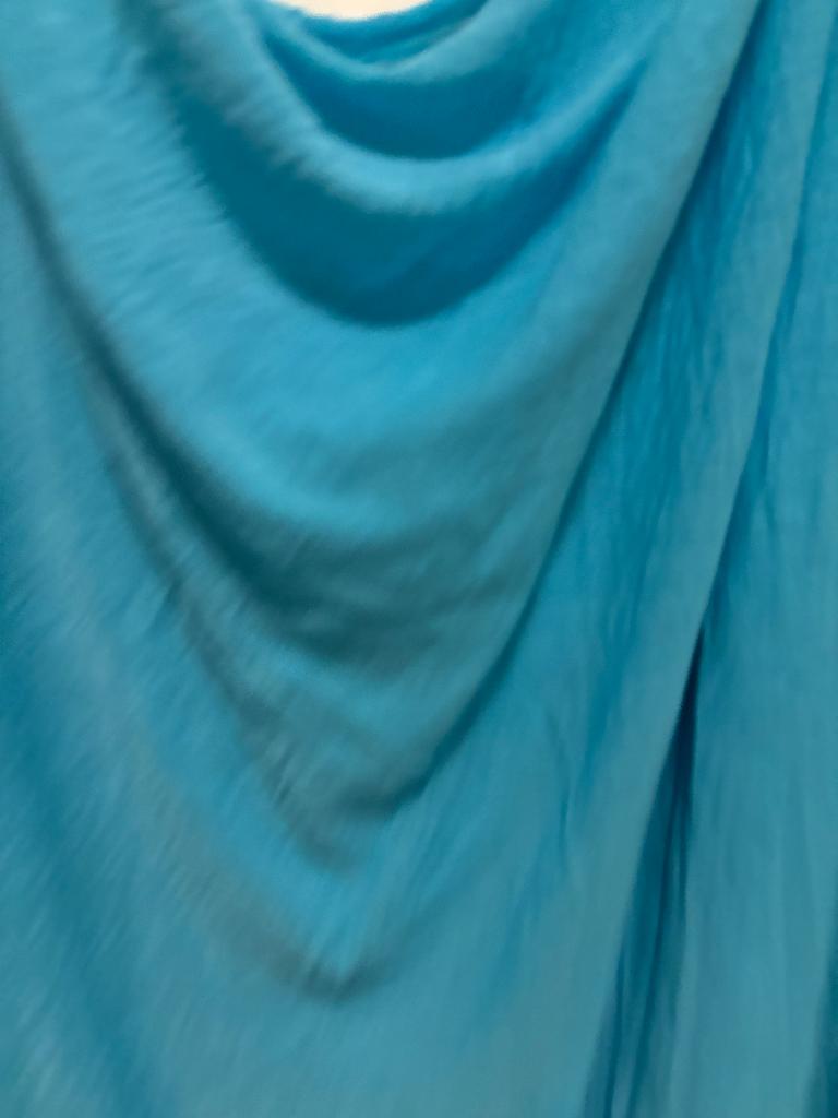 Romano blauw turqoise polyester jersey sjaal, Romano, Maat 46/48 (XL) of groter, Ophalen of Verzenden, Zo goed als nieuw