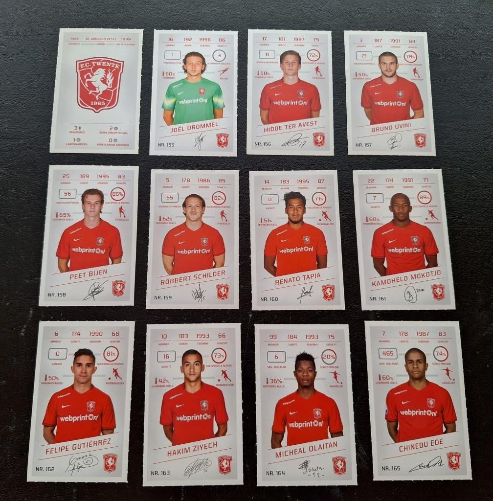 Complete set stickers FC Twente 2015-16, Ophalen of Verzenden, Zo goed als nieuw, F.C. Twente, Poster, Plaatje of Sticker
