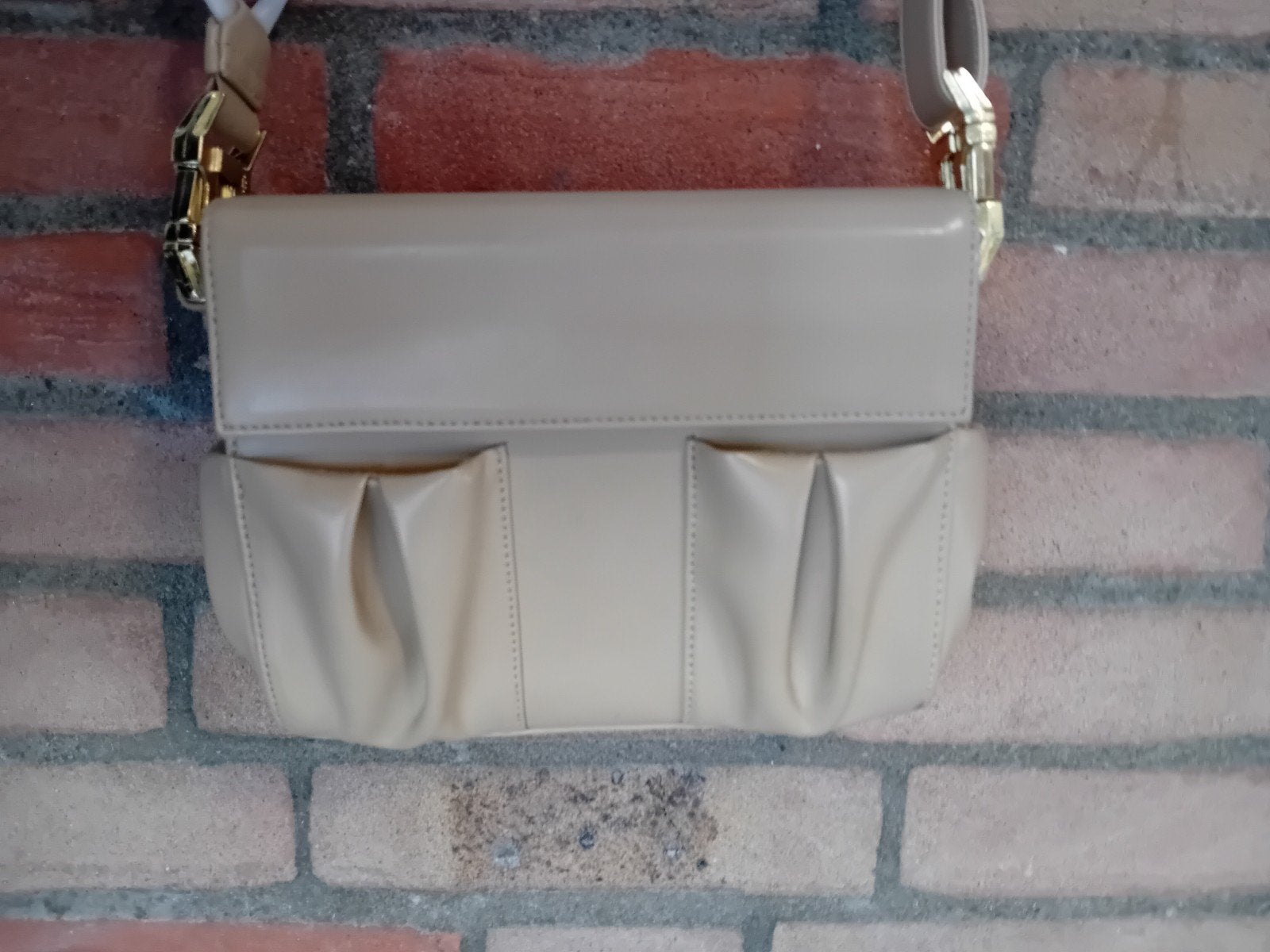 Sarelly Sarelly Dames Schoudertas - Beige, Ophalen of Verzenden, Zo goed als nieuw, Beige, Schoudertasje
