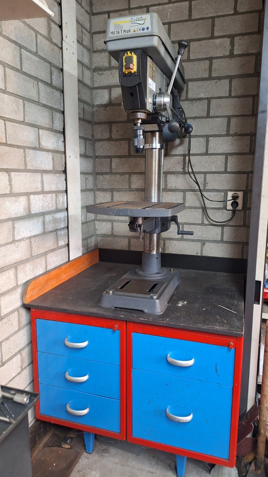 Huvema HU 16 T Profi, Doe-het-zelf en Verbouw, Gereedschap | Boormachines, Ophalen, Kolomboormachine
