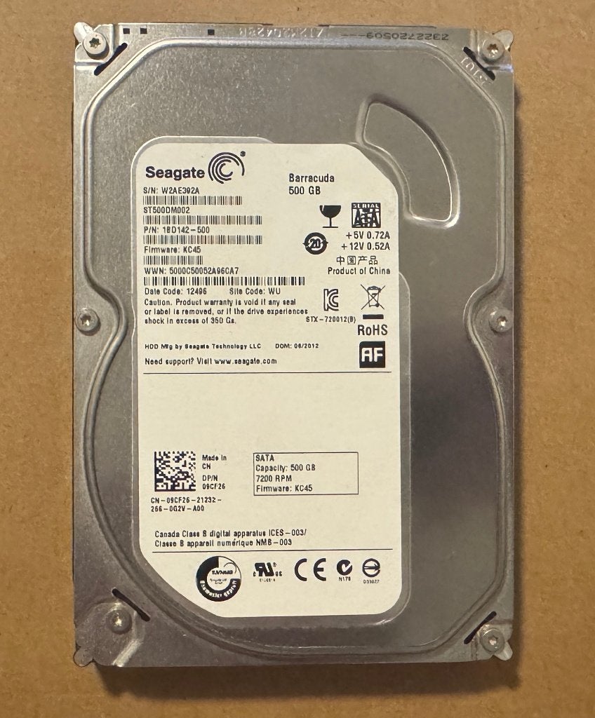 3x Seagate Barracuda 500GB HDD - Getest, Computers en Software, Harde schijven, Ophalen of Verzenden, Zo goed als nieuw, Desktop