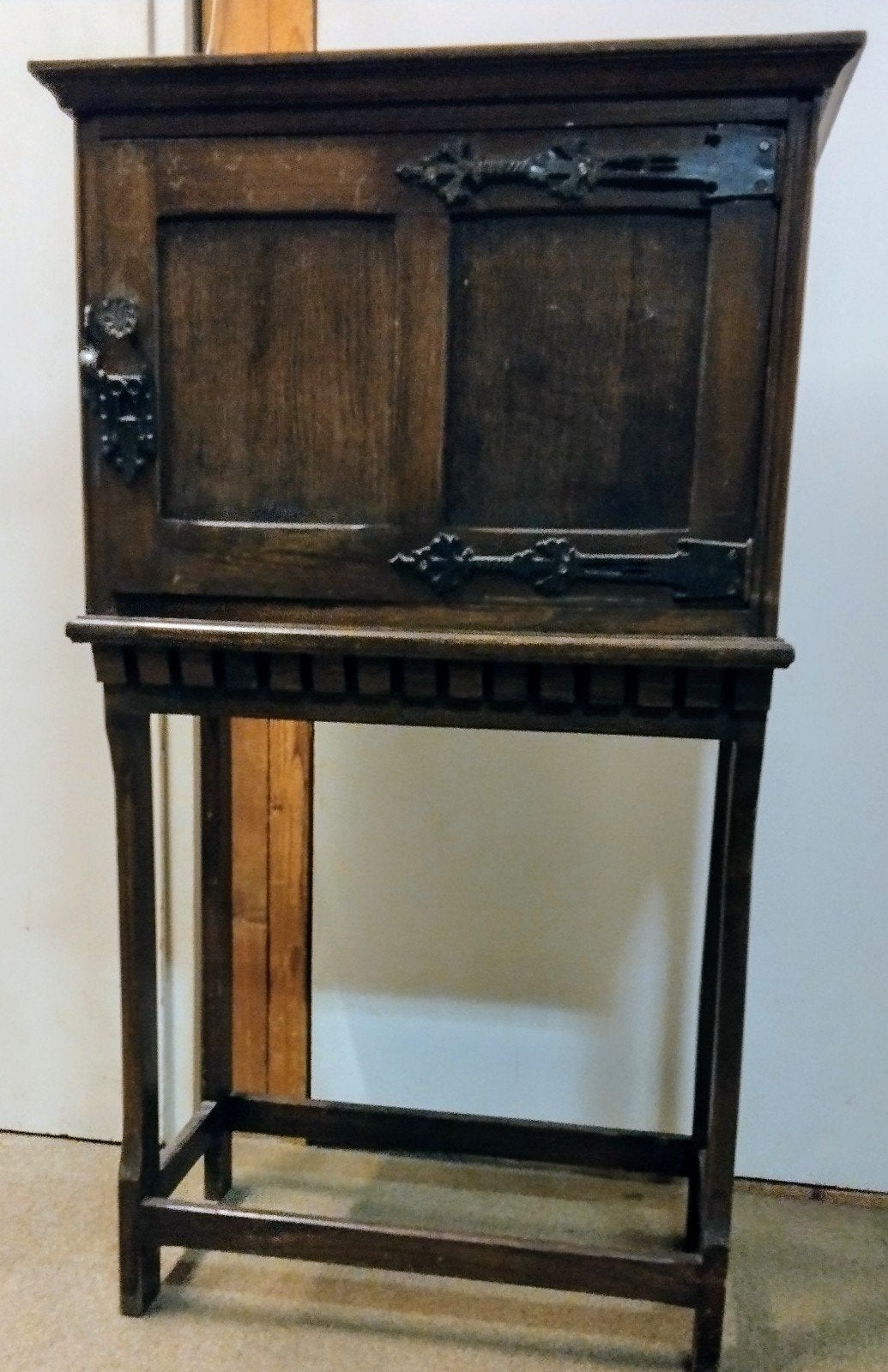 Antiek Eiken Hal- of Sierkastje, Ophalen of Verzenden