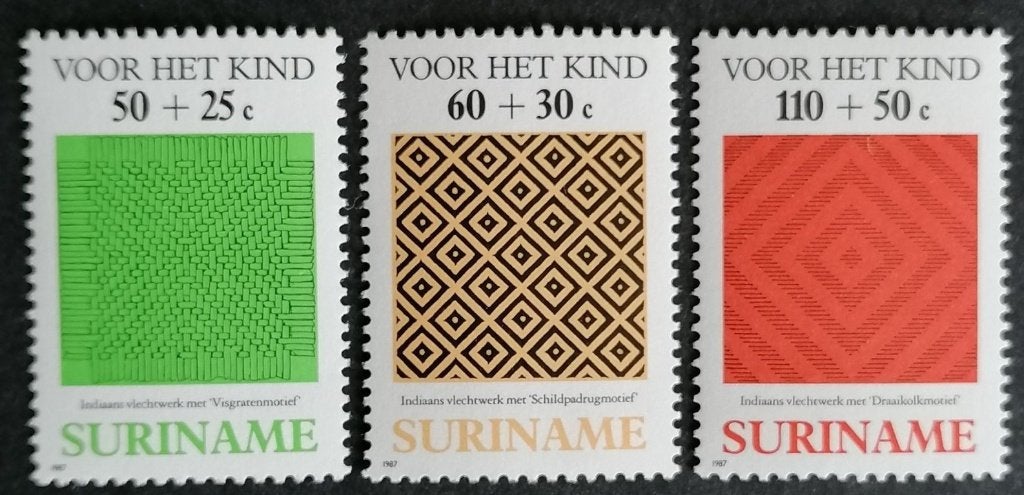 Suriname 1987 - Kinderpostzegels - ZB 567-569, Postzegels en Munten, Postzegels | Suriname, Ophalen of Verzenden, Postfris
