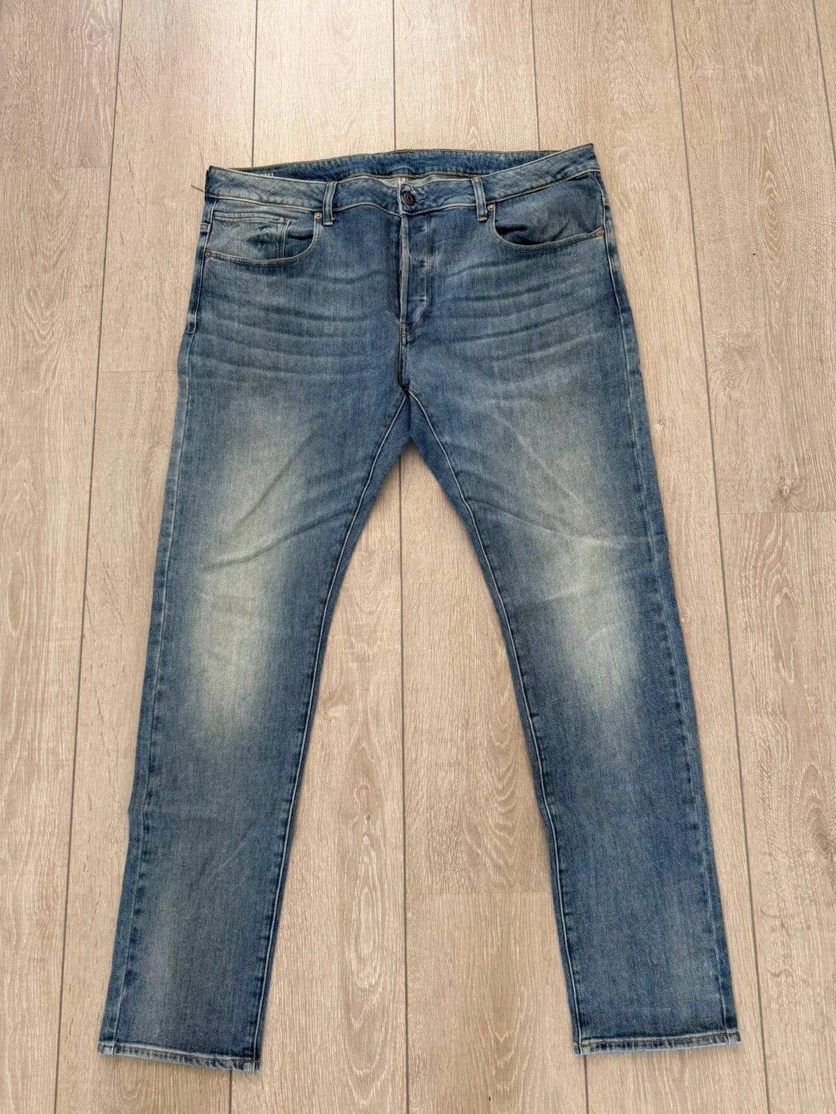 G-star raw jeans 3301 slim maat 38-32, Ophalen of Verzenden, Zo goed als nieuw, Blauw, W36 - W38 (confectie 52/54)