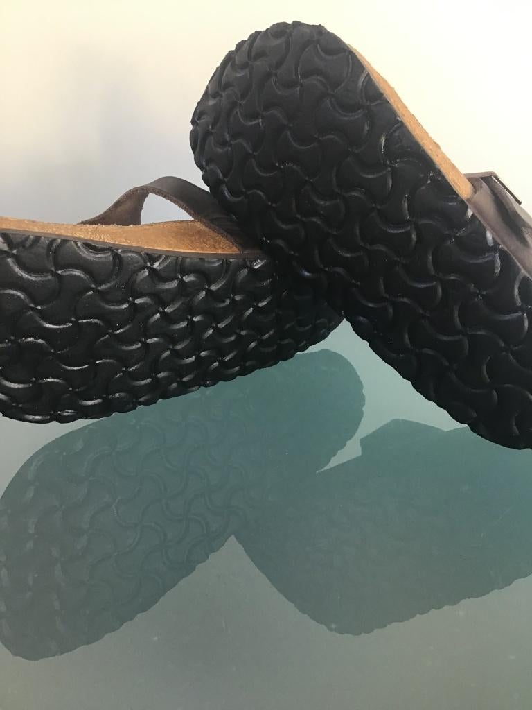 Birkenstock 37 | Gizeh bruine slippers | Gratis verzenden, Slippers, Bruin, Verzenden, Zo goed als nieuw