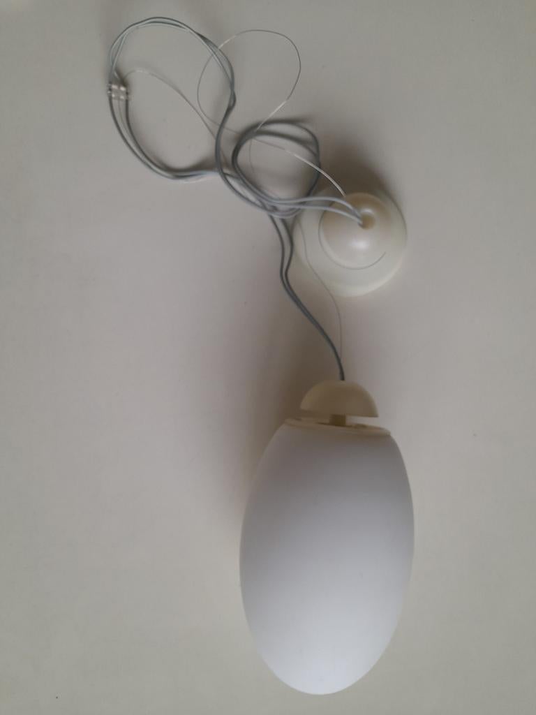 Lamp 'egg' mid century  - zgan, Huis en Inrichting, Ophalen, Zo goed als nieuw, Glas, Minder dan 50 cm