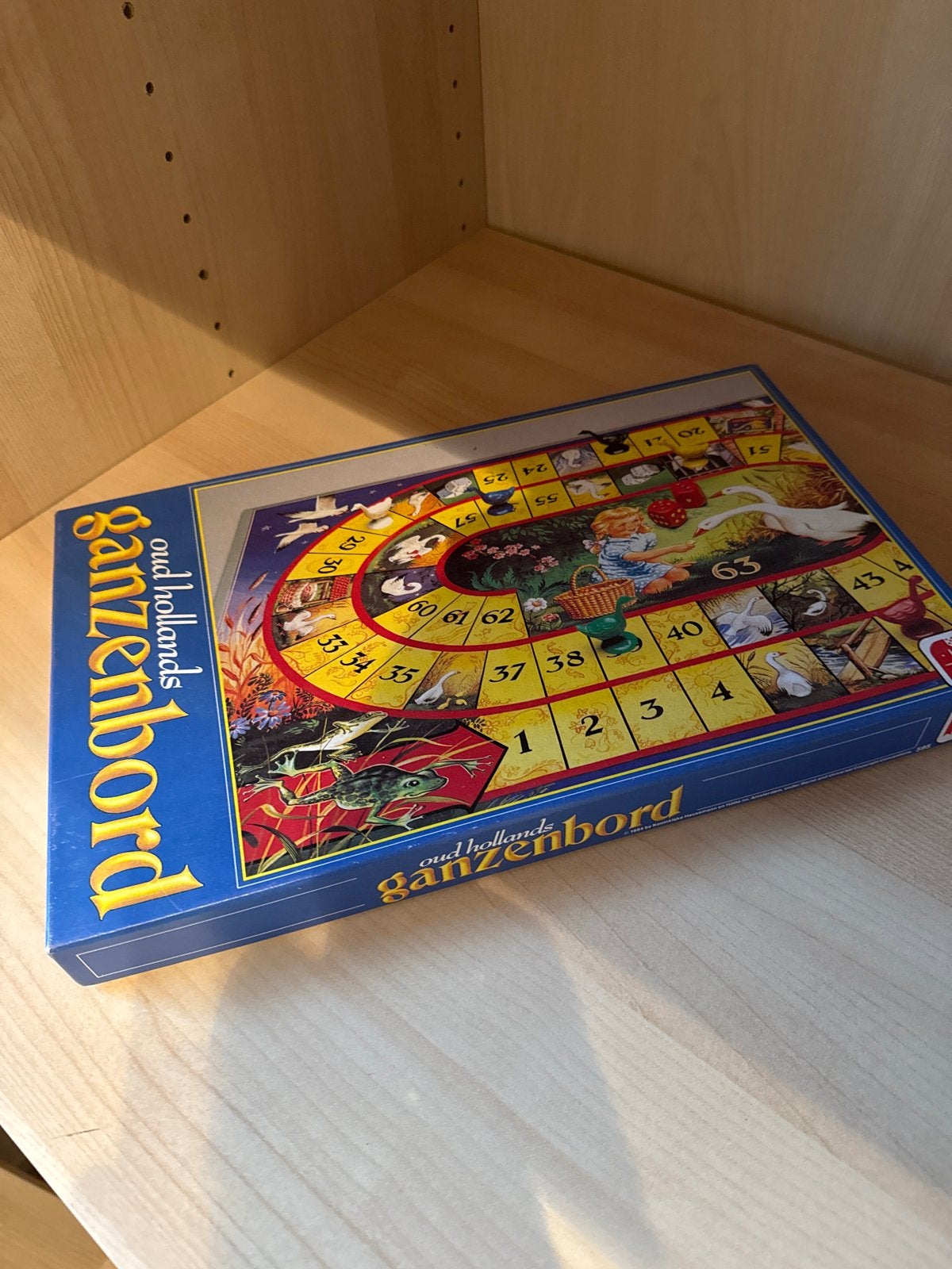 Oud Hollands Ganzenbord - Klassiek Bordspel, Drie of vier spelers, Ophalen of Verzenden, Zo goed als nieuw