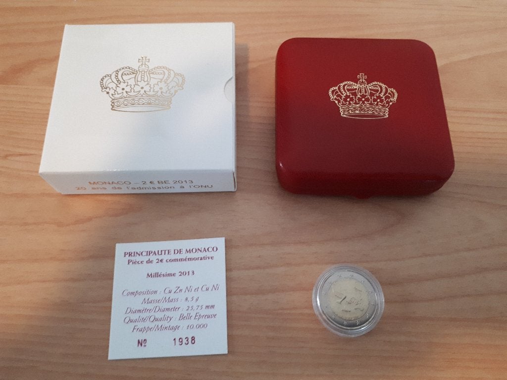 2 Euro Monaco 2013 - Proof, Postzegels en Munten, Munten | Europa | Euromunten, Ophalen of Verzenden, Monaco, 2 euro, Losse munt