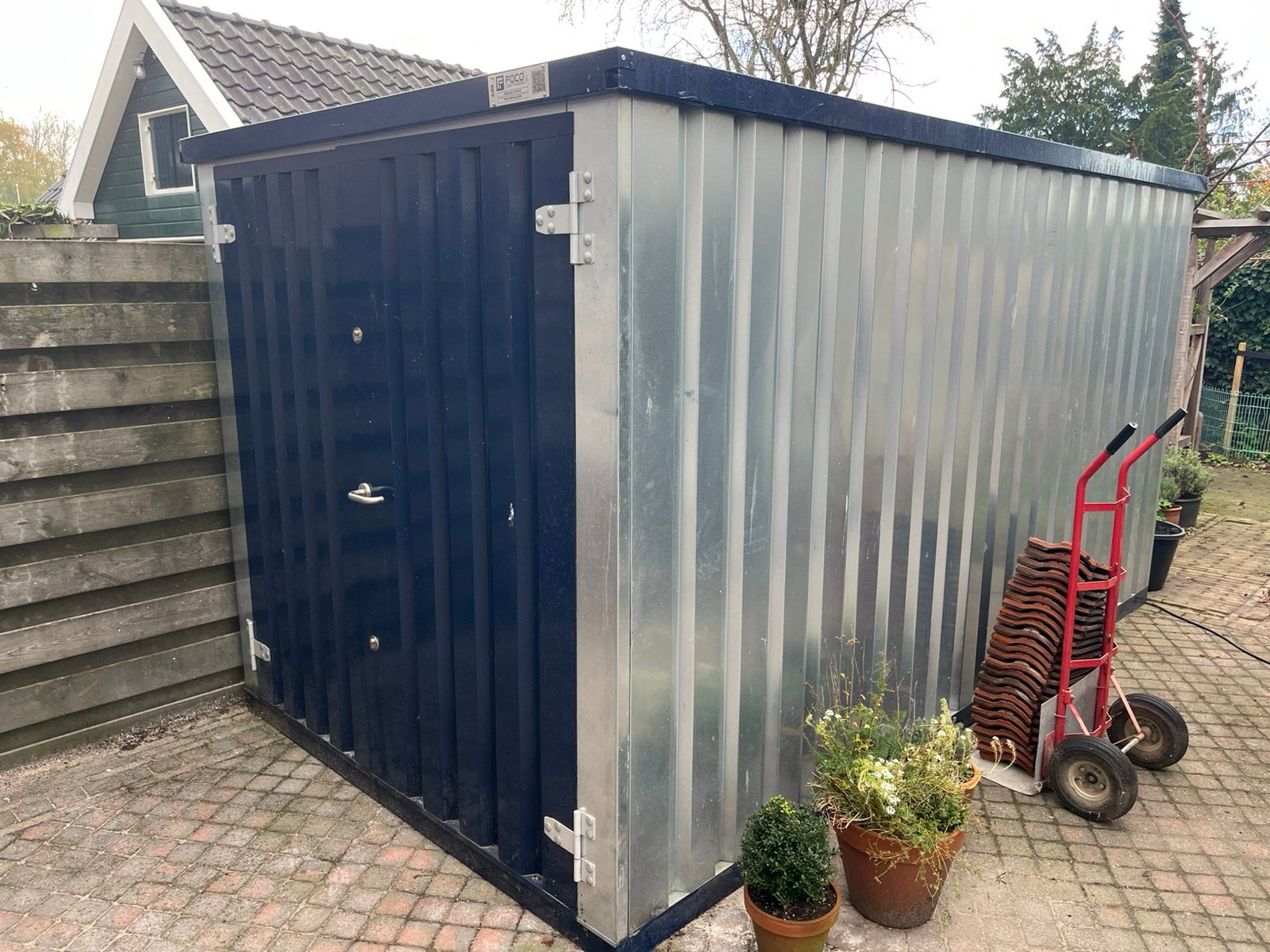 Demontabele foco container voor opslag., Ophalen, Gebruikt, Metaal, Containerberging