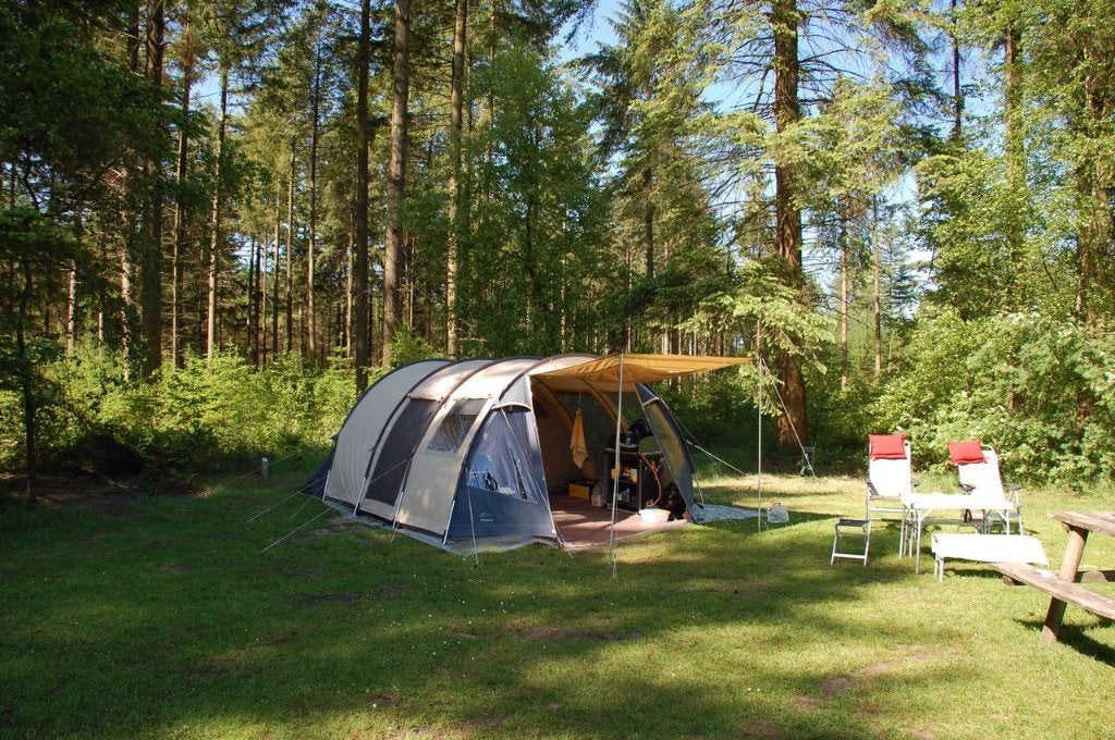 Bardani Bellante 420 tunneltent 4-6p + tarp + kampeerspullen, Ophalen, Zo goed als nieuw, Tot en met 6