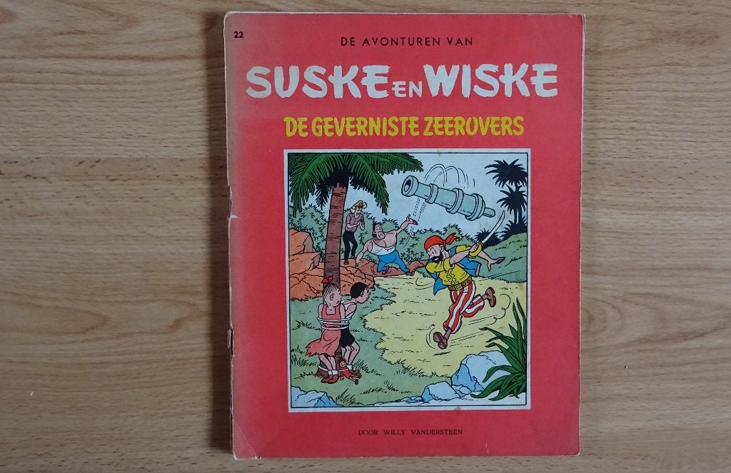Suske en Wiske 22, de geverniste zeerovers, 2e druk 1961, Eén stripboek, Ophalen of Verzenden, Gelezen