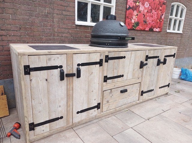 buitenkeuken van gebr steigerhout, Tuin en Terras, Ophalen, Nieuw, Houtskool