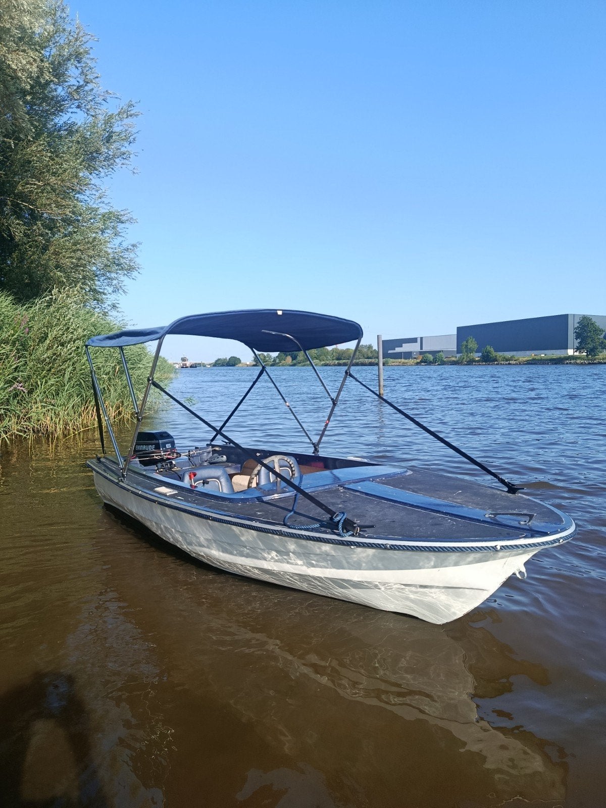 Stabiele visboot/console boot met Evinrude 6pk buitenboordmo, Watersport en Boten, Ophalen, Overige merken, Gebruikt, Tot 1.00 meter