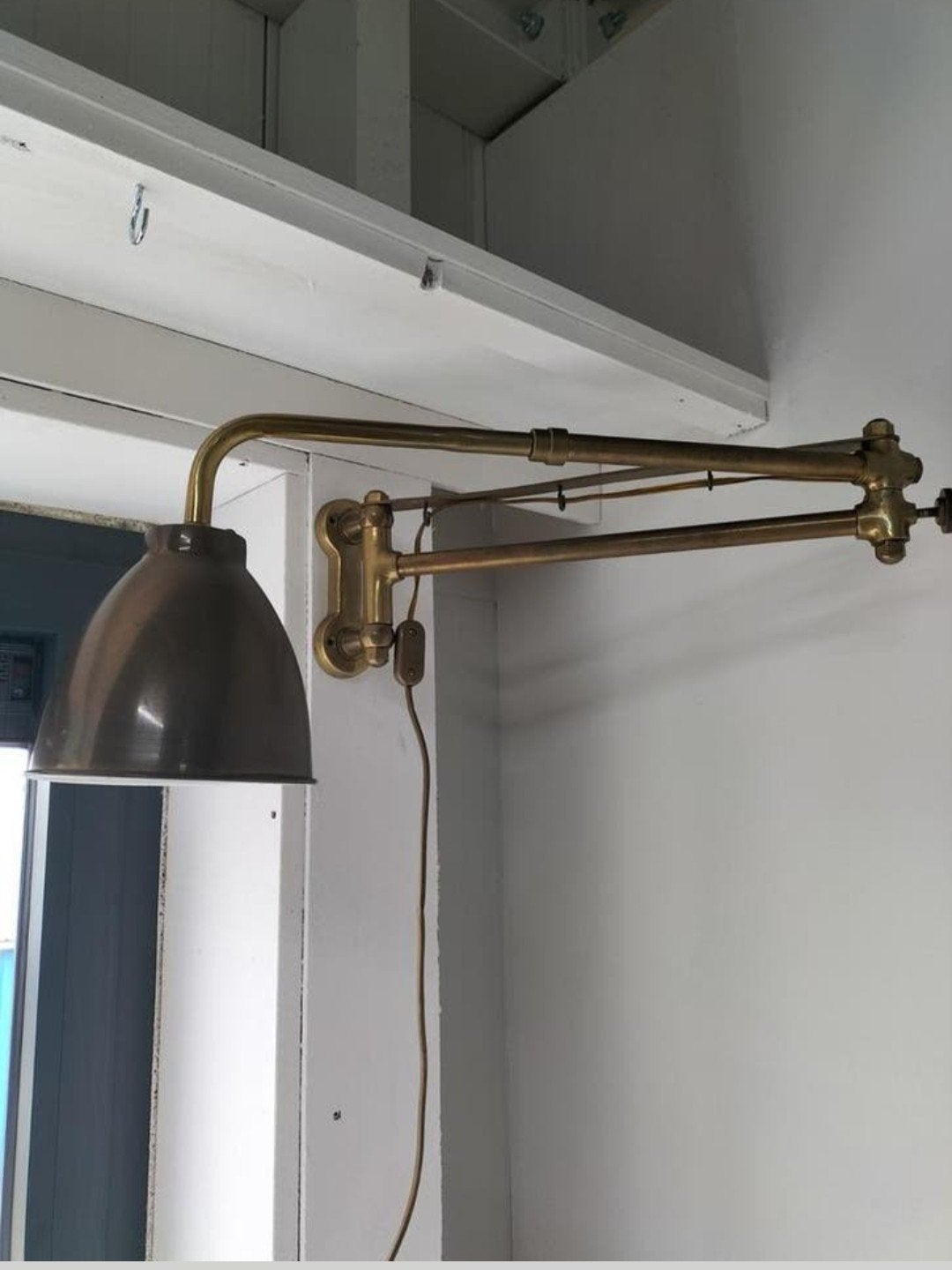 Antieke Messing Kaartleeslamp / Scheepslamp, Ophalen of Verzenden