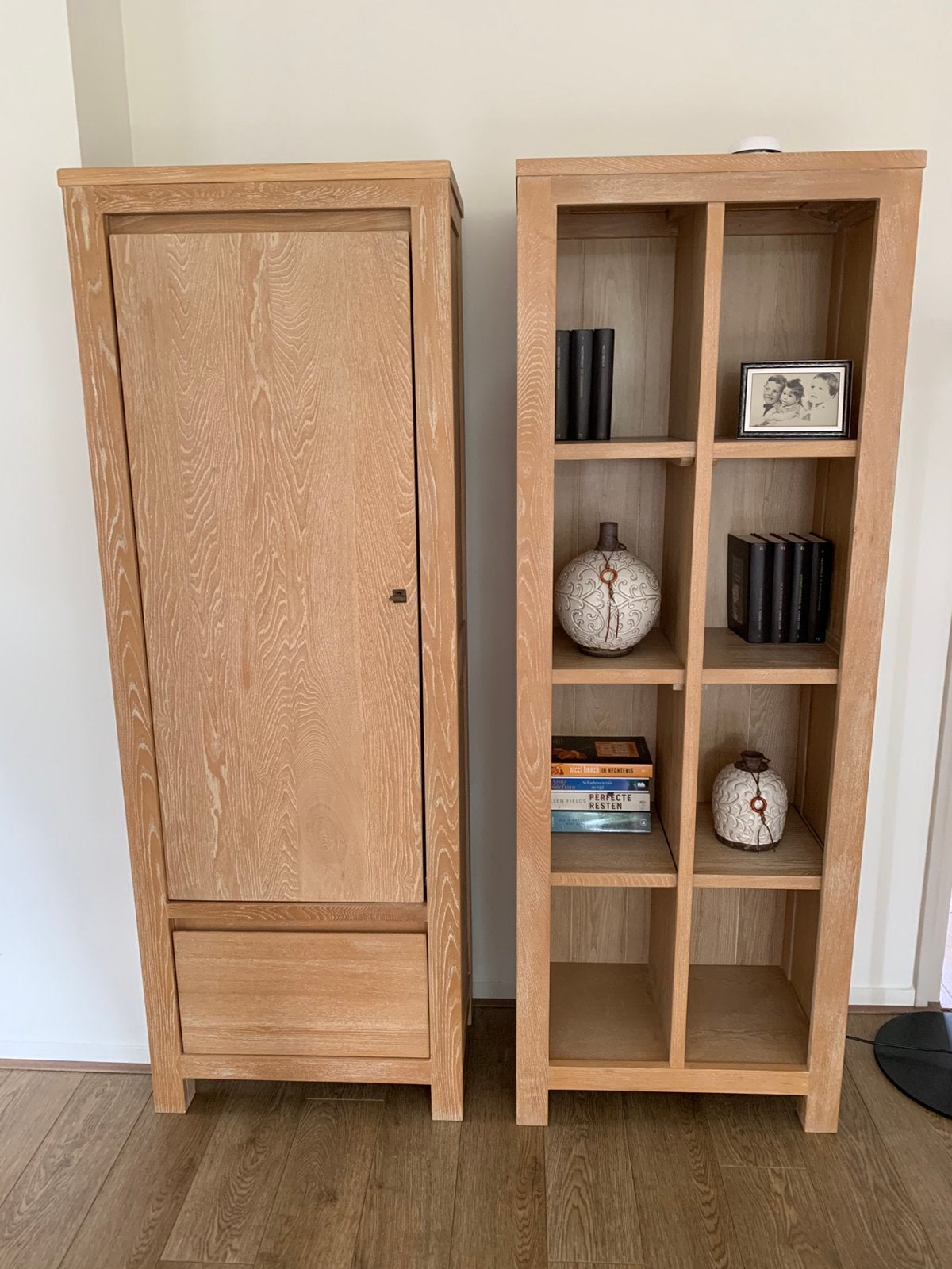 Te koop 3 white wash eiken kasten voor 250 Euro, Huis en Inrichting, Kasten | Buffetkasten, Ophalen, Gebruikt, Eikenhout, 50 tot 100 cm