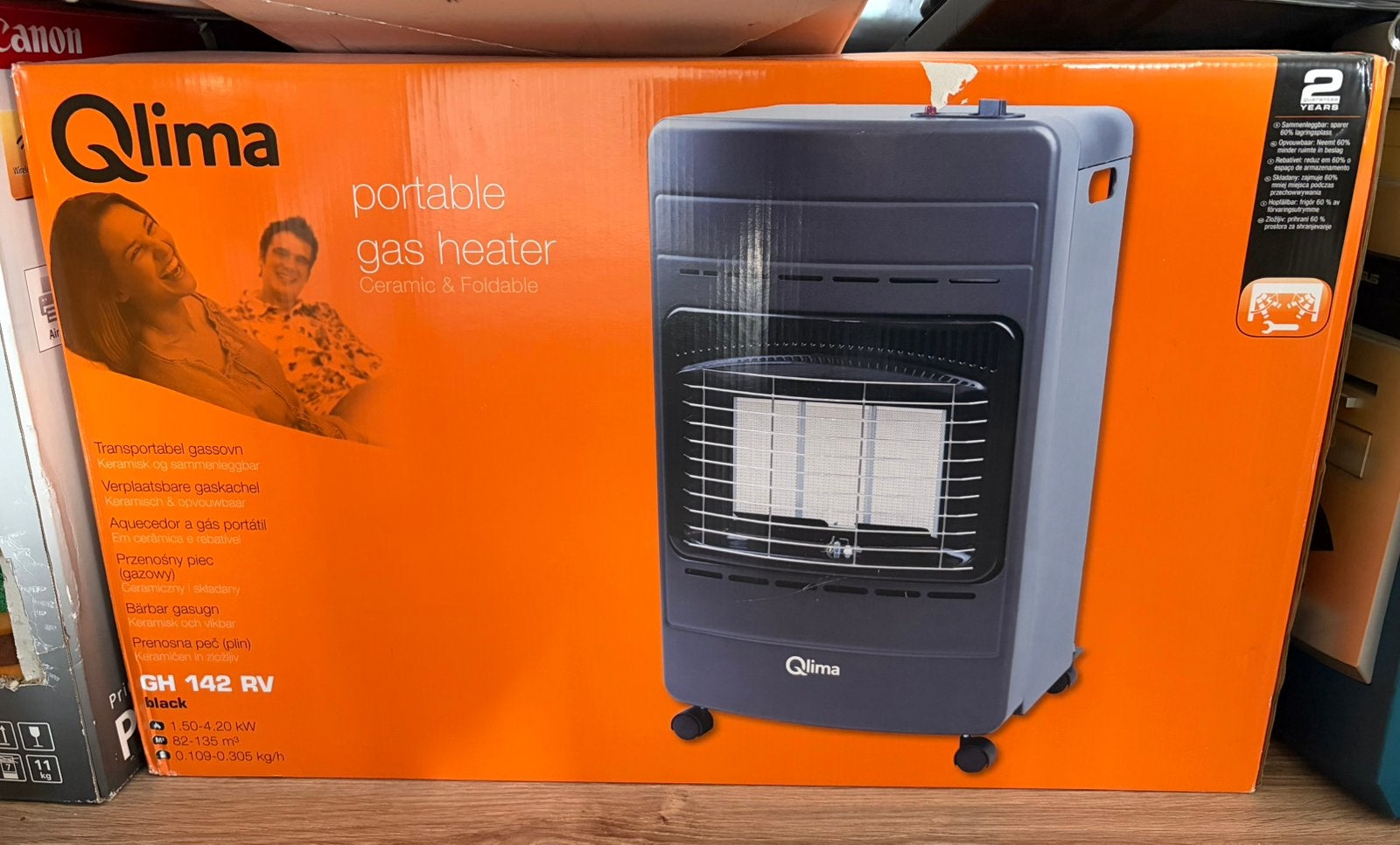 Qlima verwarming op gas, 30 tot 80 cm, Radiator, Nieuw, Minder dan 60 cm