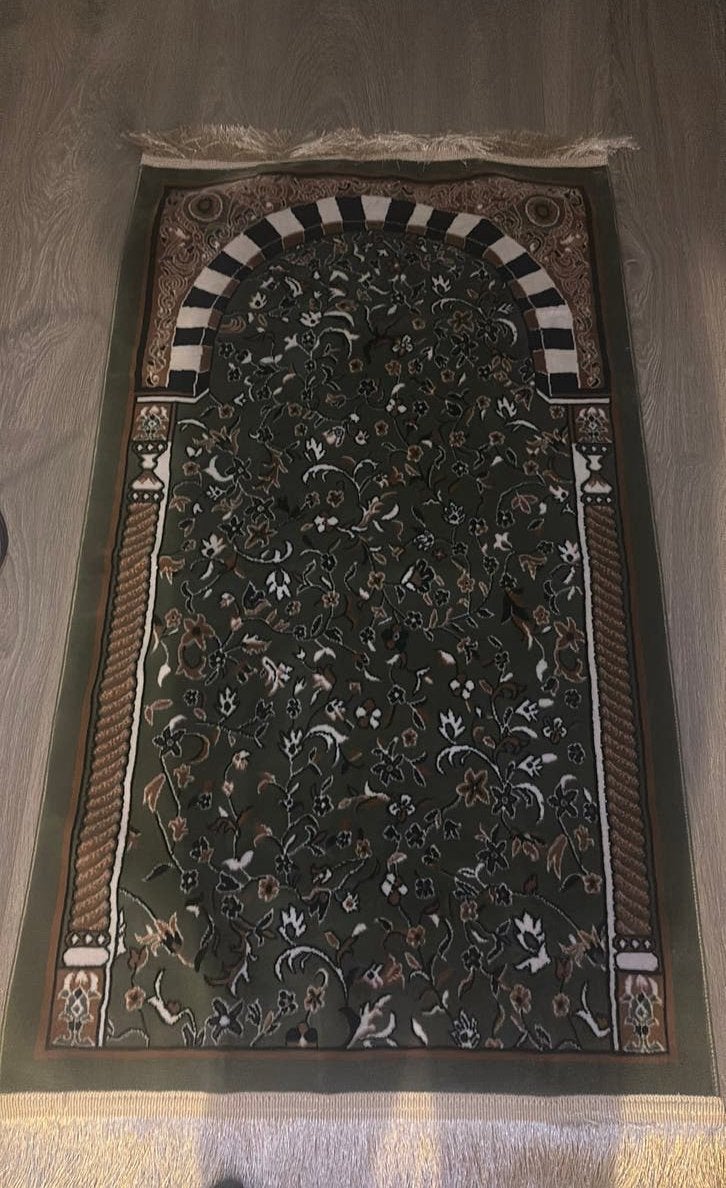 Al-Rawdah gebedskleed All Green Edition nieuw!, 100 tot 150 cm, Nieuw, Rechthoekig, Groen
