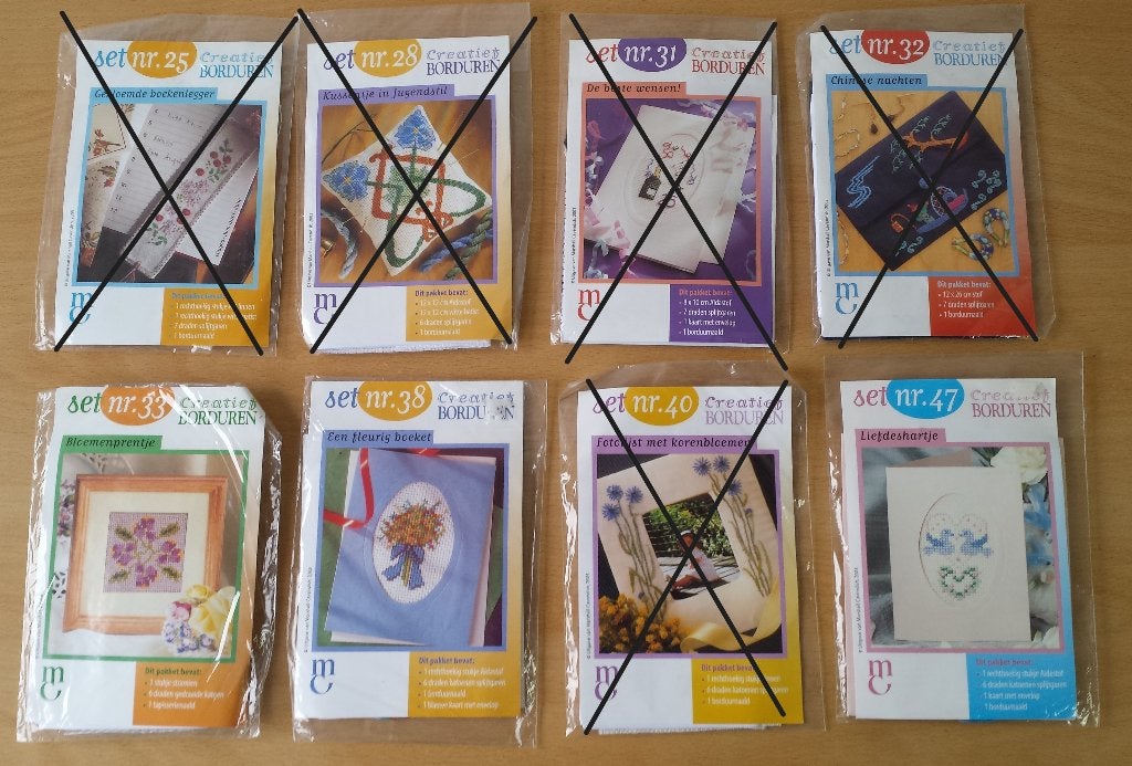 3 x Creatief Borduren Pakketjes - lot 2, Ophalen of Verzenden, Zo goed als nieuw, Nvt, Handborduren