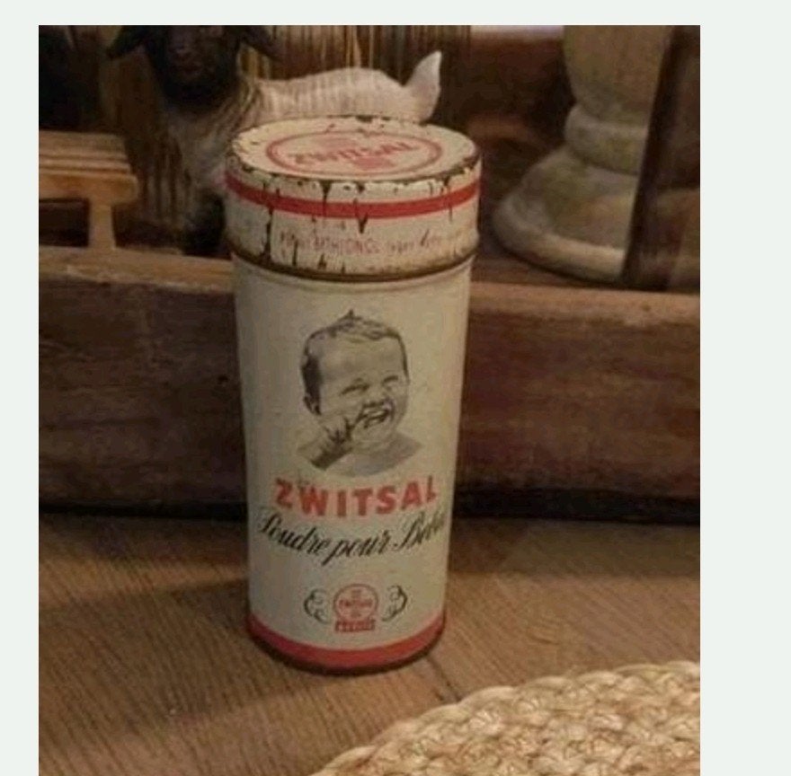 OUD BLIKJE ZWITSAL BABY POEDER, Ophalen of Verzenden, Gebruikt, Overige, Overige merken