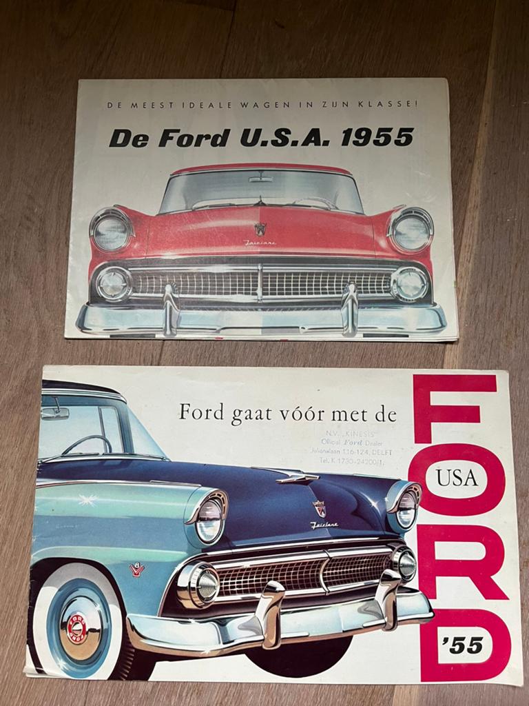 Originele Ford USA 1955 dealerbrochures, Auto diversen, Handleidingen en Instructieboekjes, Ophalen of Verzenden