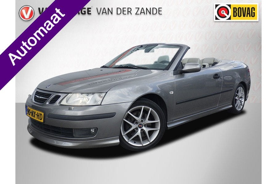 Saab 9-3 Cabrio 2.0T Aut Aero 210PK, Leder, Cruise NL/NAP!, 1998 cc, Gebruikt, Beige, 4 cilinders