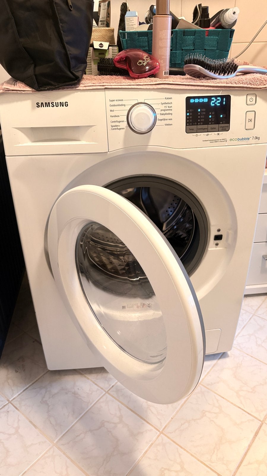 Samsung EcoBubble 7.0kg Wasmachine - goede staat. WEG IS WEG, Ophalen of Verzenden, Zo goed als nieuw, 85 tot 90 cm, 1200 tot 1600 toeren